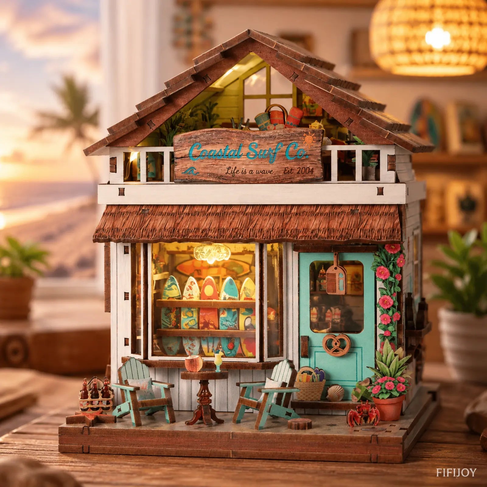 Seaside Surf Shop DIY Miniature House