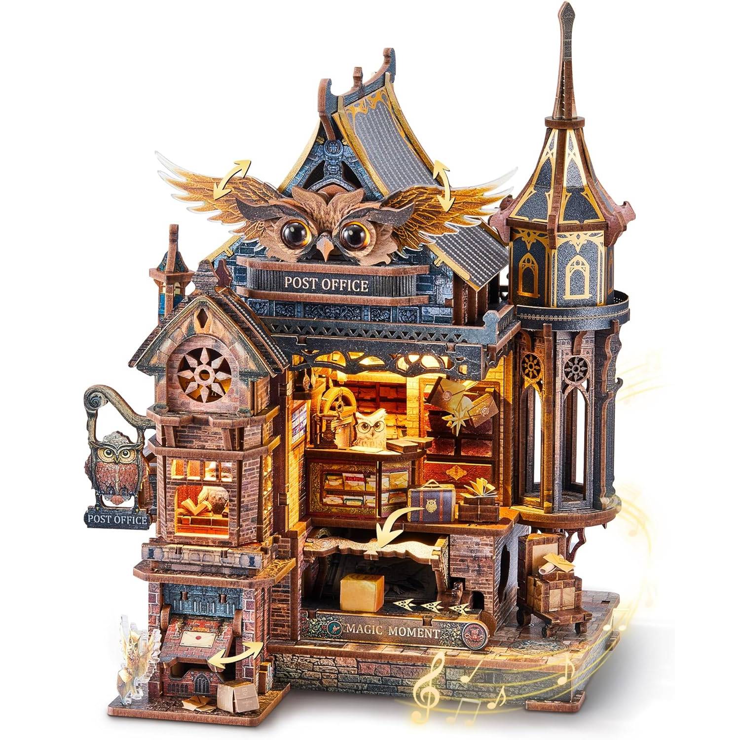 Owl Post Office 3D Wooden Kit