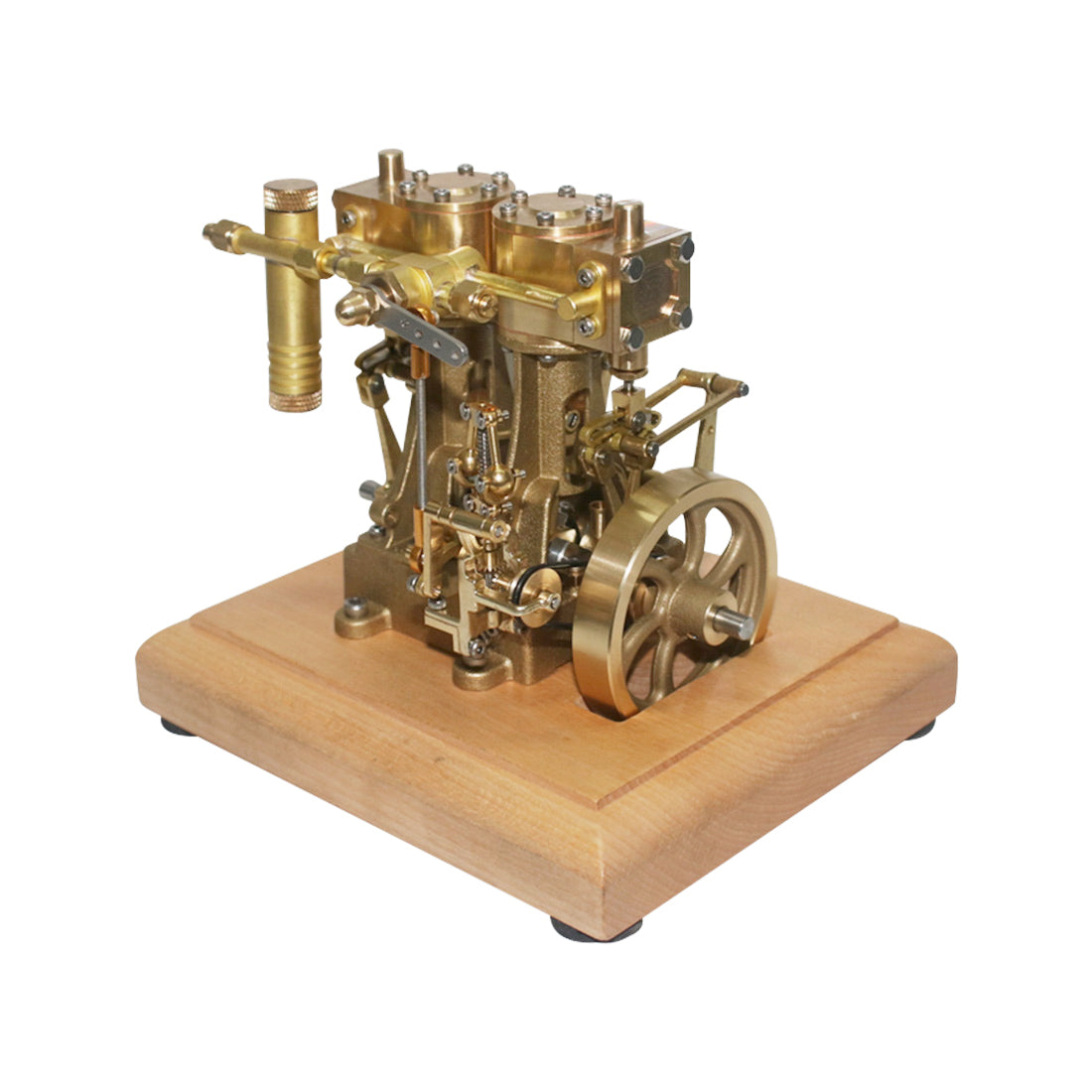 3.7CC Mini Retro Vertical Double-cylinder Reciprocating Double-acting Engine Model
