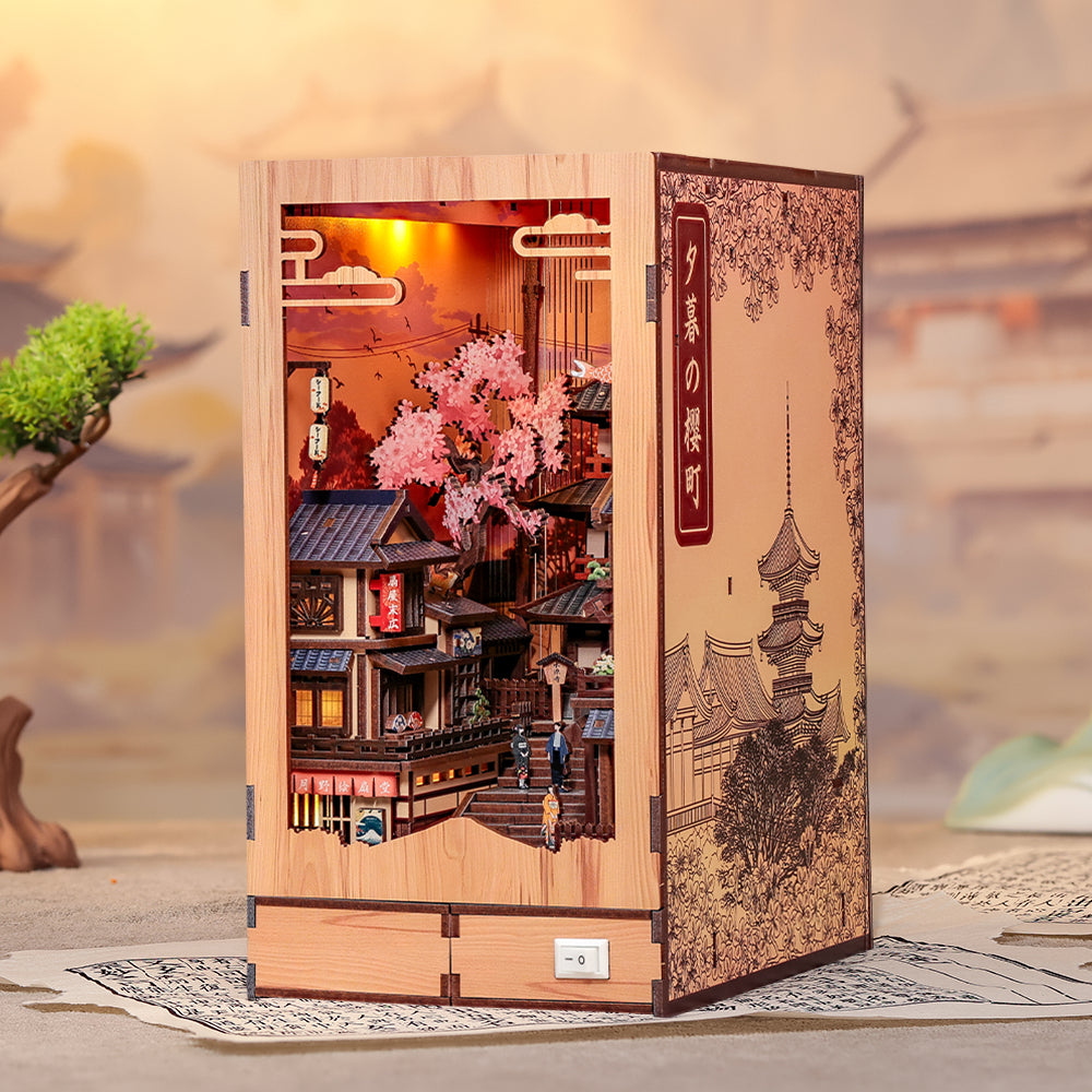 Twilight Sakura Path Book Nook