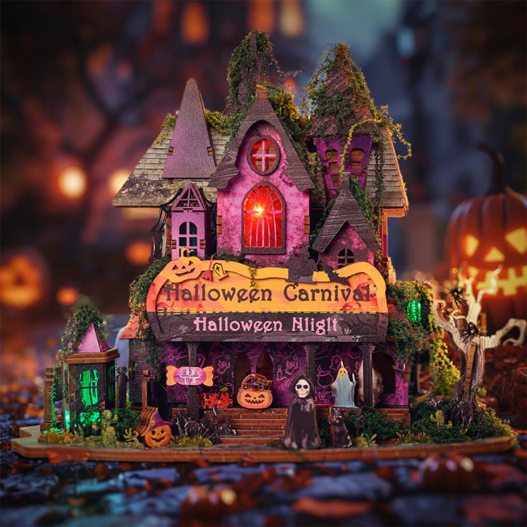 Halloween Night Miniature House