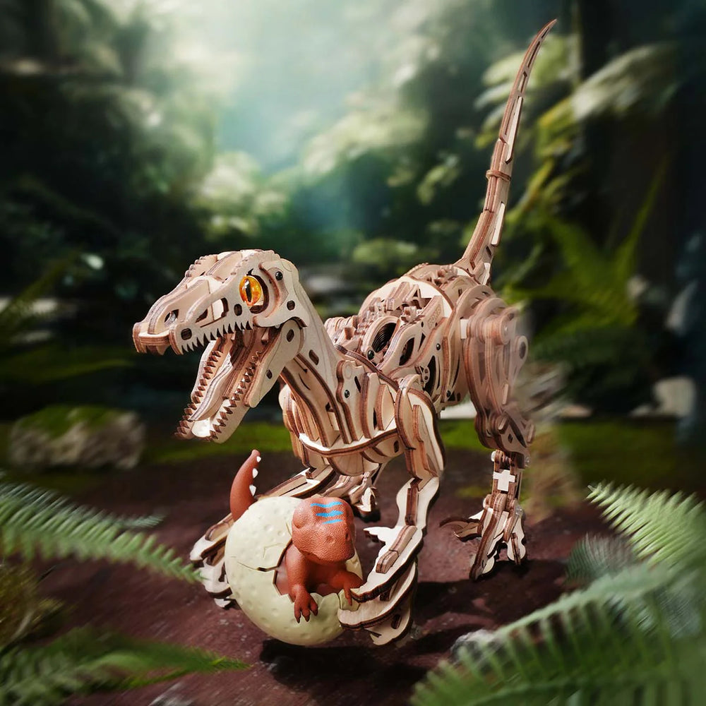 Velociraptor Mechanical 3D Wooden Puzzle