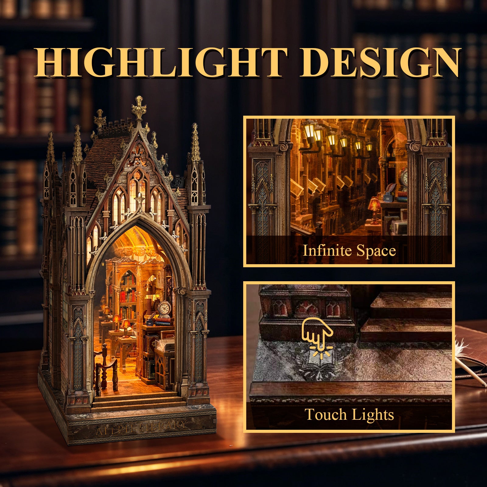 Aleph Library 3D Wooden Puzzle
