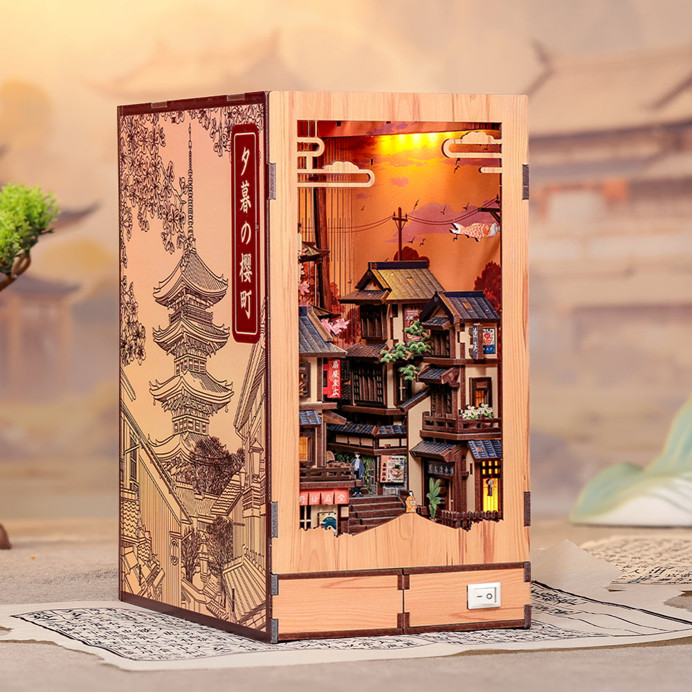 Twilight Sakura Path Book Nook