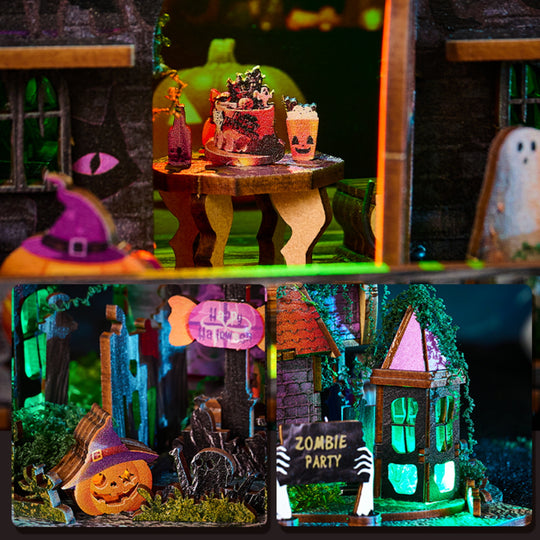 Halloween Night Miniature House
