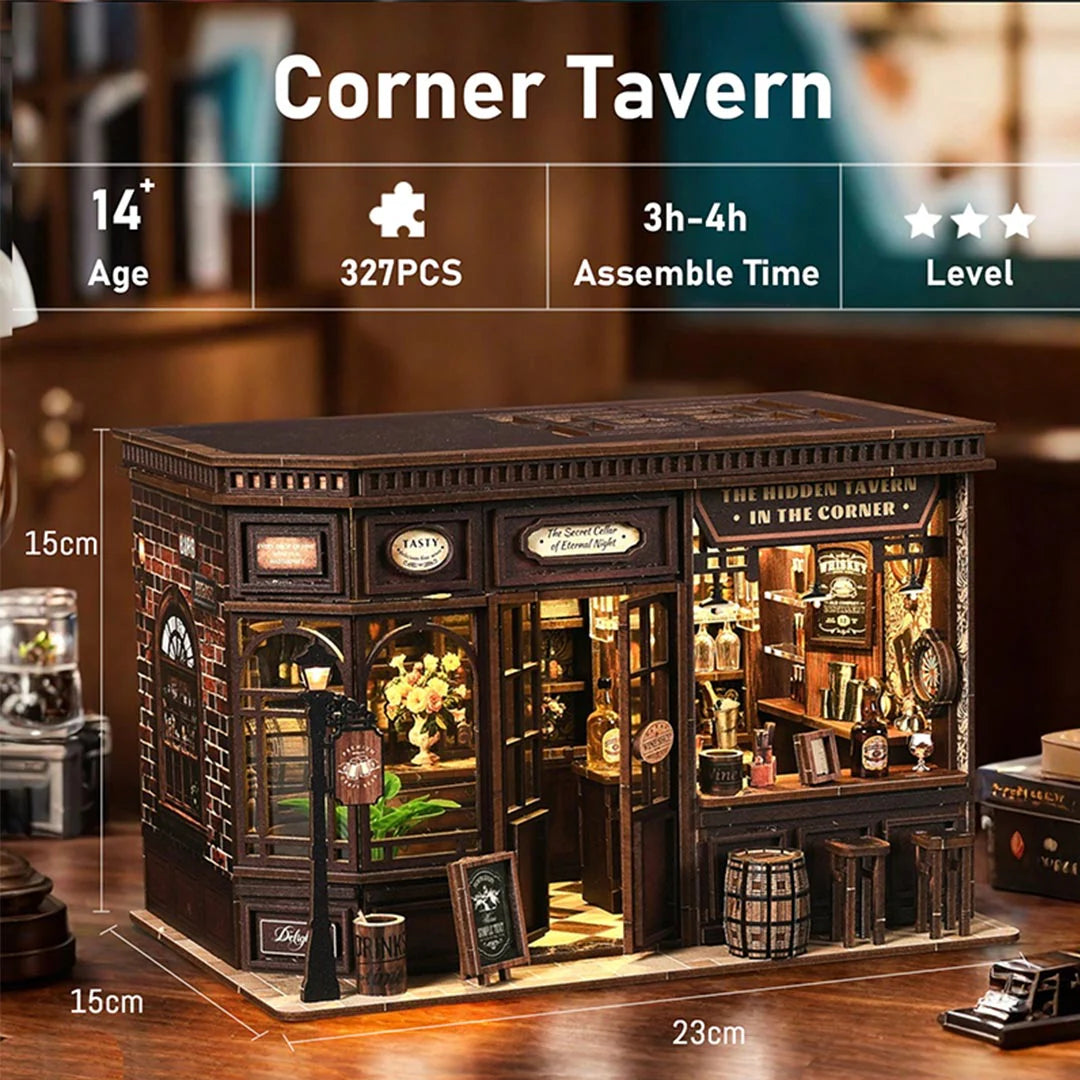 Corner Tavern DIY Miniature House Kit