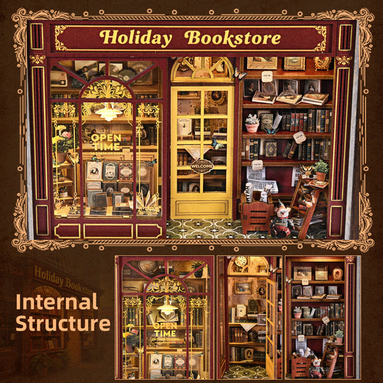 Holiday Bookstore DIY Miniature House