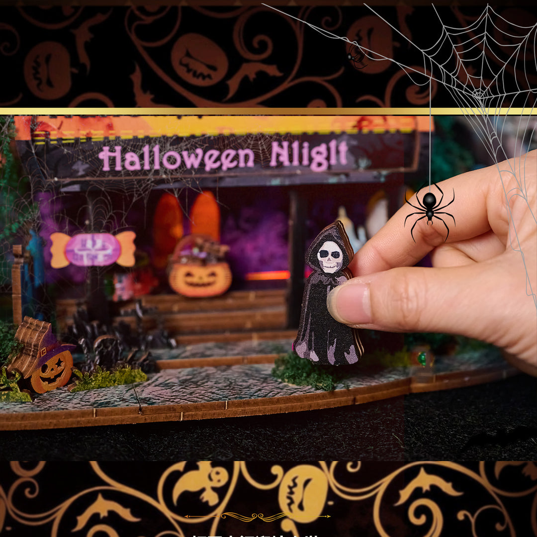 Halloween Night Miniature House