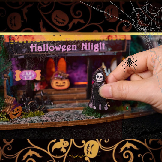Halloween Night Miniature House