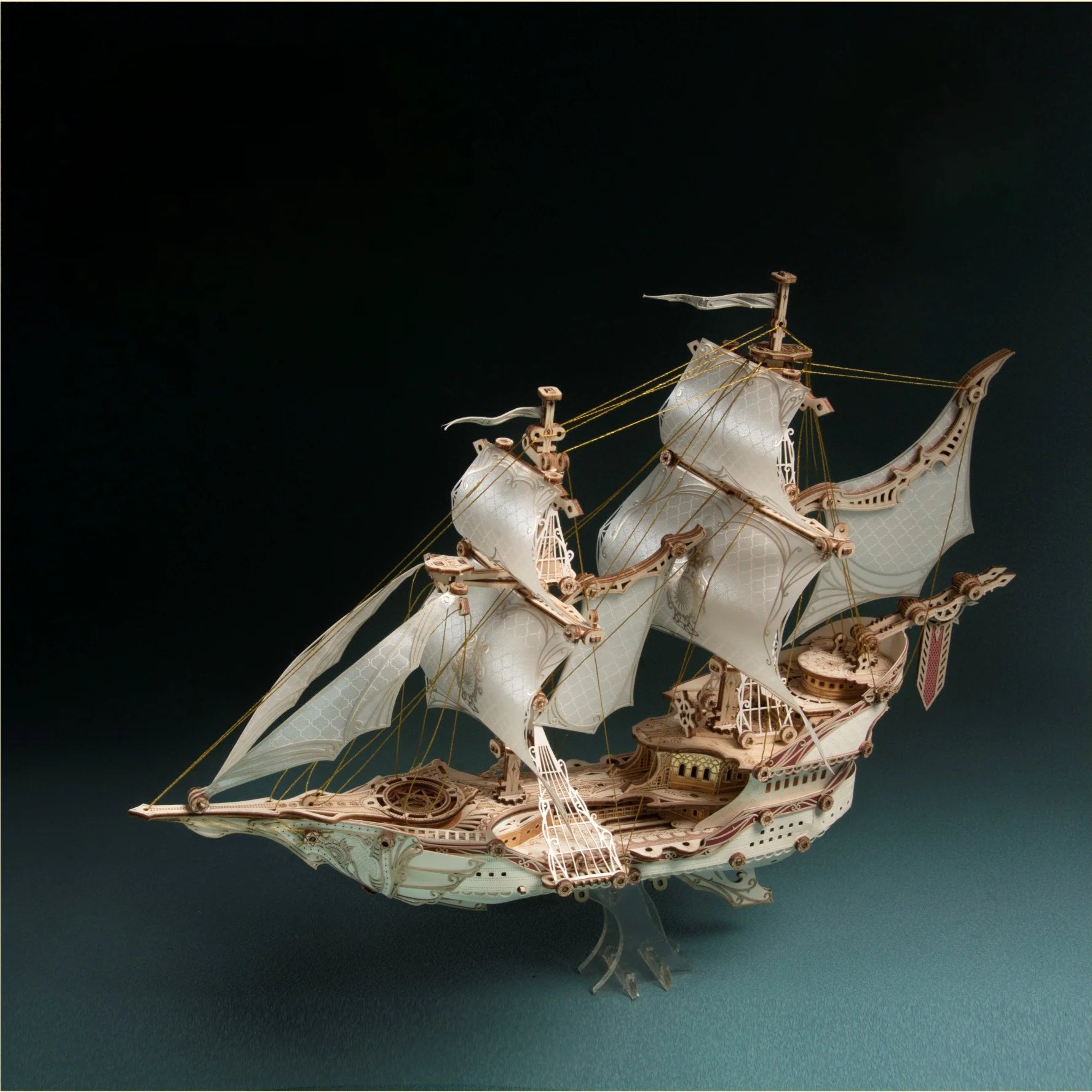 Fantasy Elf Ship DIY 3D Wooden Puzzle