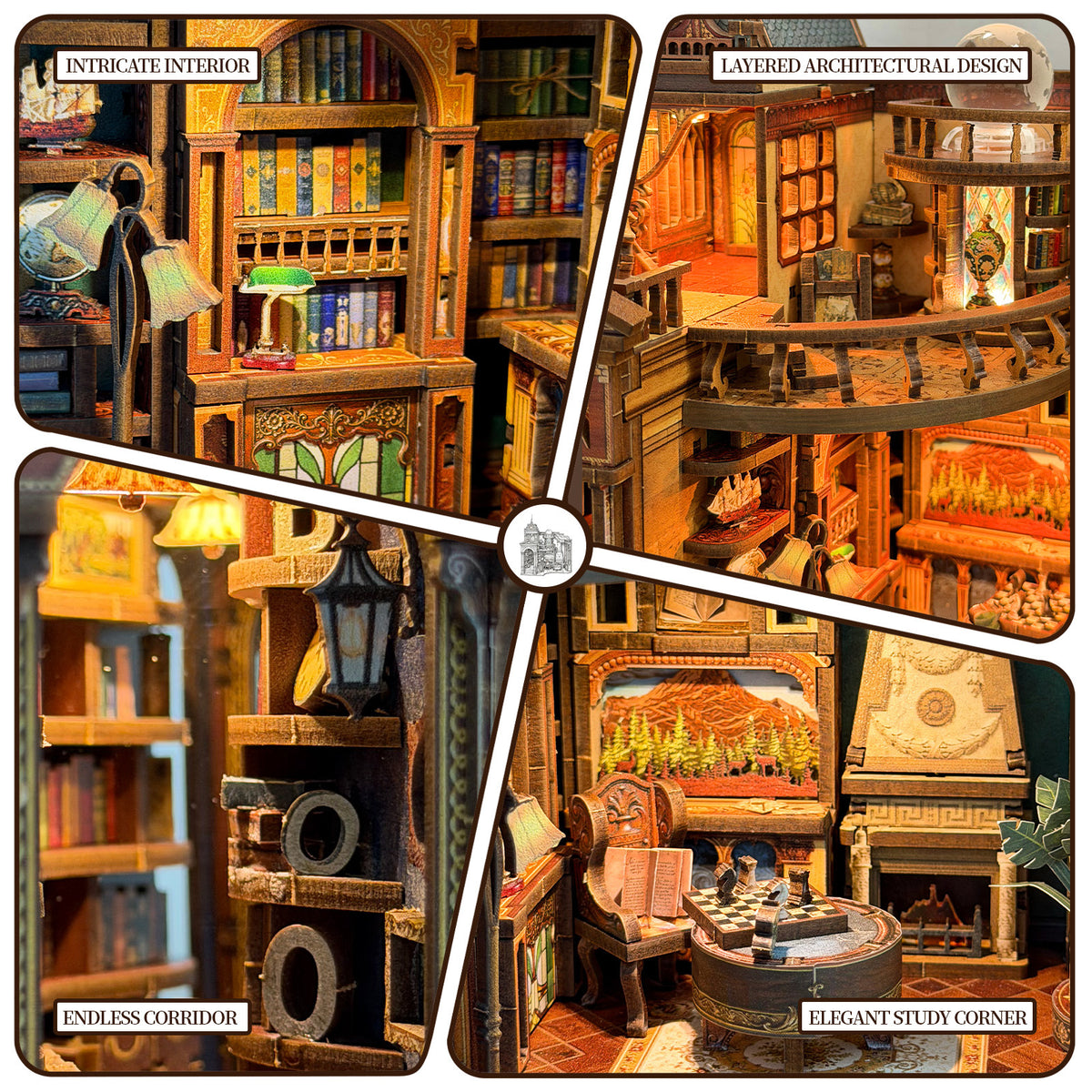 The Corridor Library DIY Miniature House