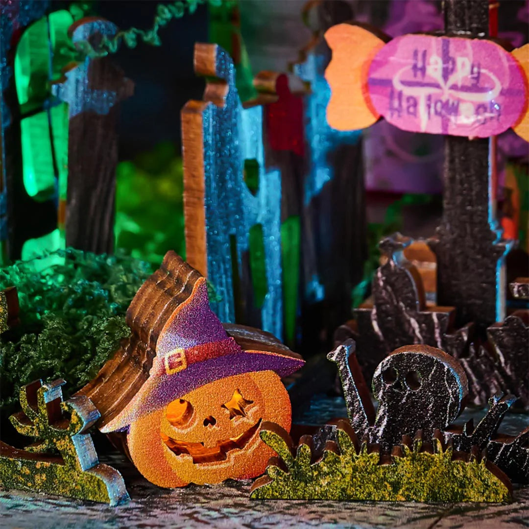 Halloween Night Miniature House