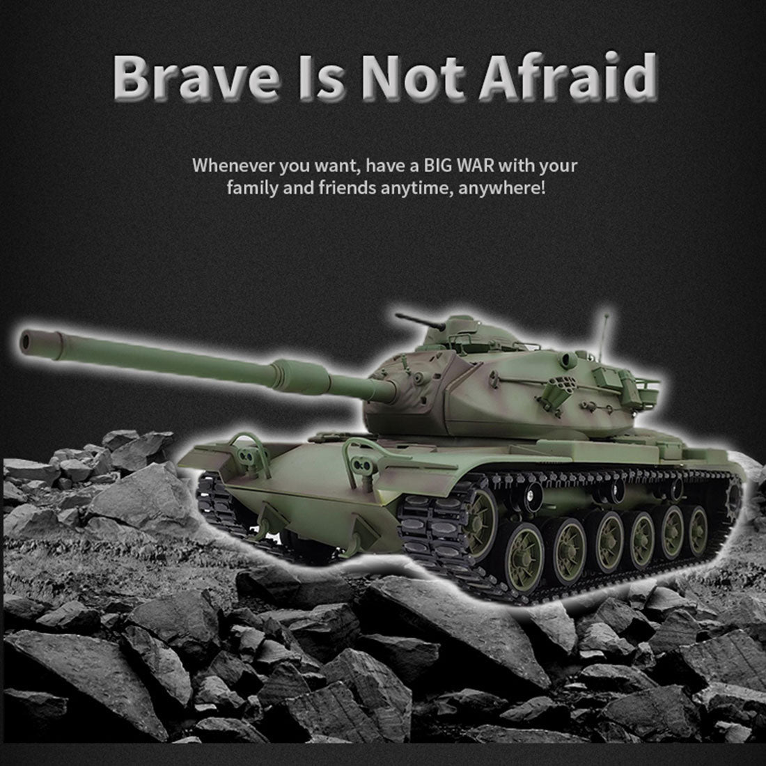 1/16 2.4G RC Tank American M60A3 Main Battle Tank Model Vehicle