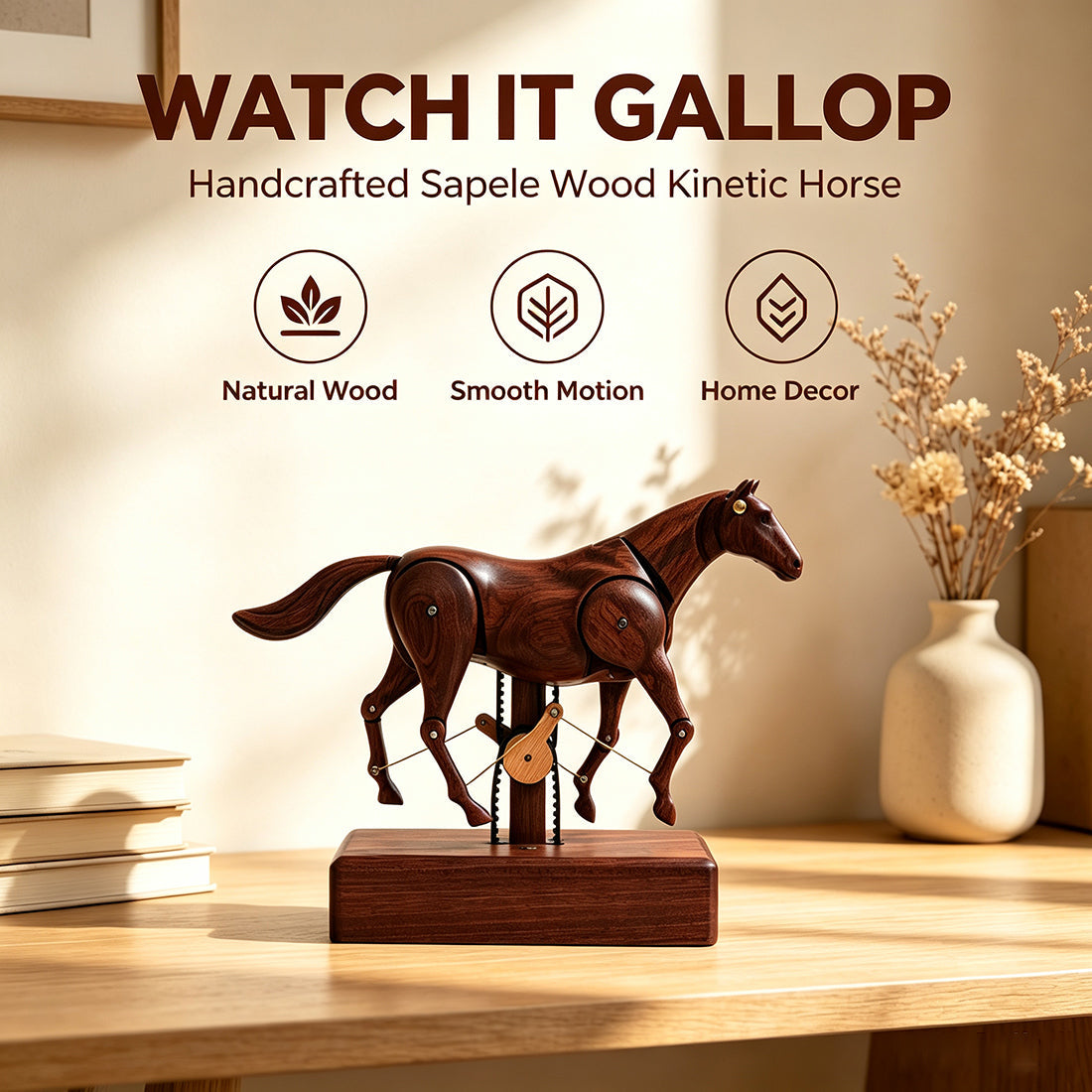Mechanical Automaton Handcrafted Dynamic Horse Model