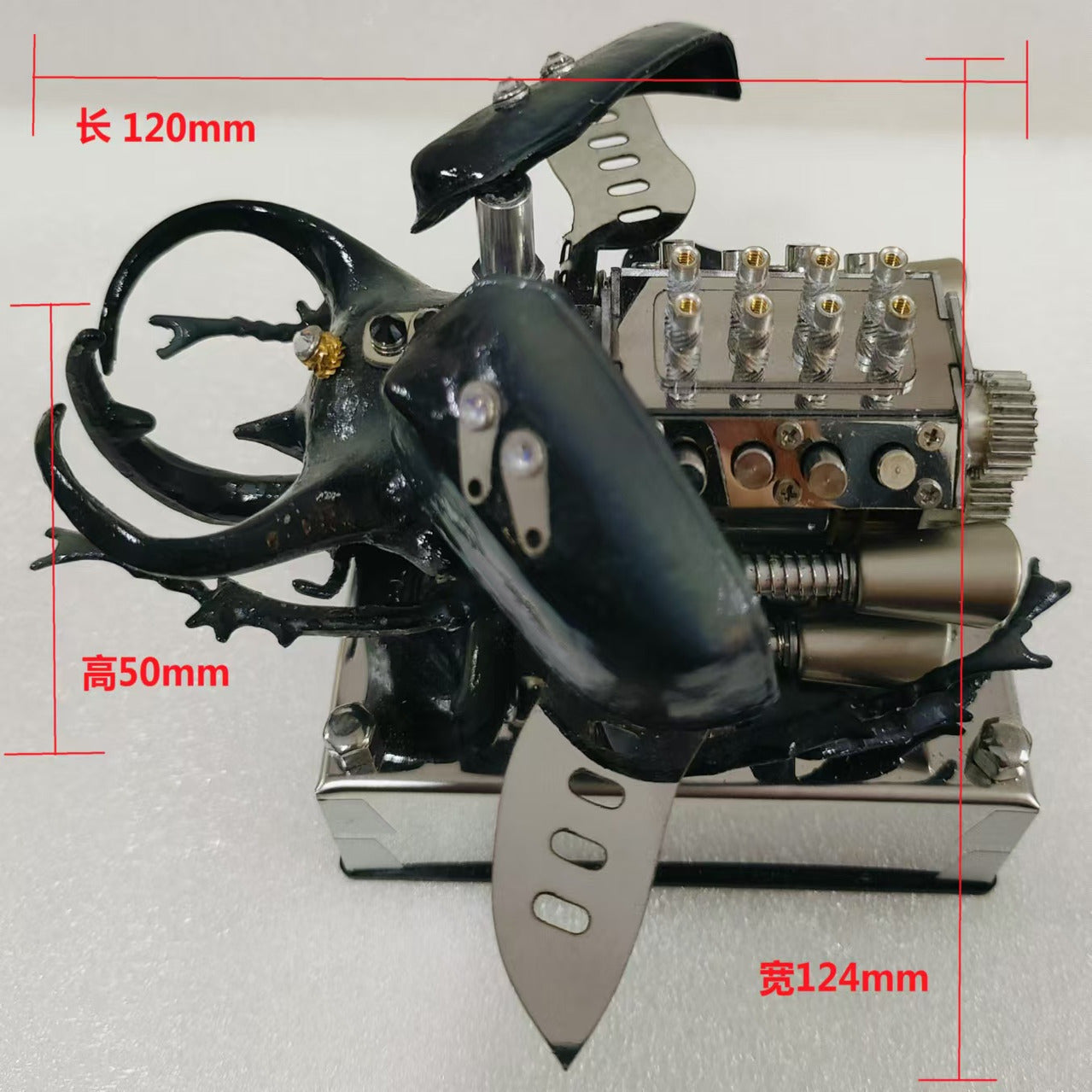 Mechanical Beetle V8 3D Metal Model