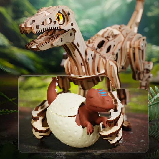 Velociraptor Mechanical 3D Wooden Puzzle