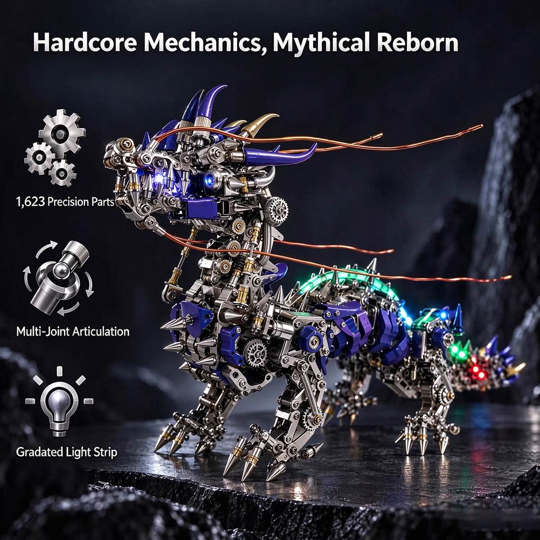 Qilin Mechanical Metal Model Kit(1623PCS)