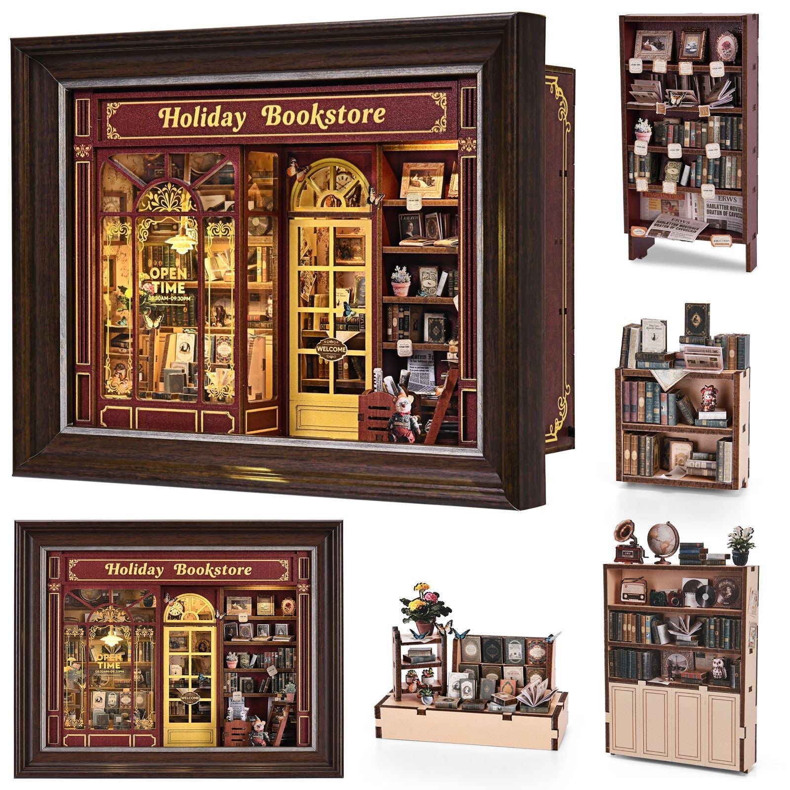 Holiday Bookstore DIY Miniature House
