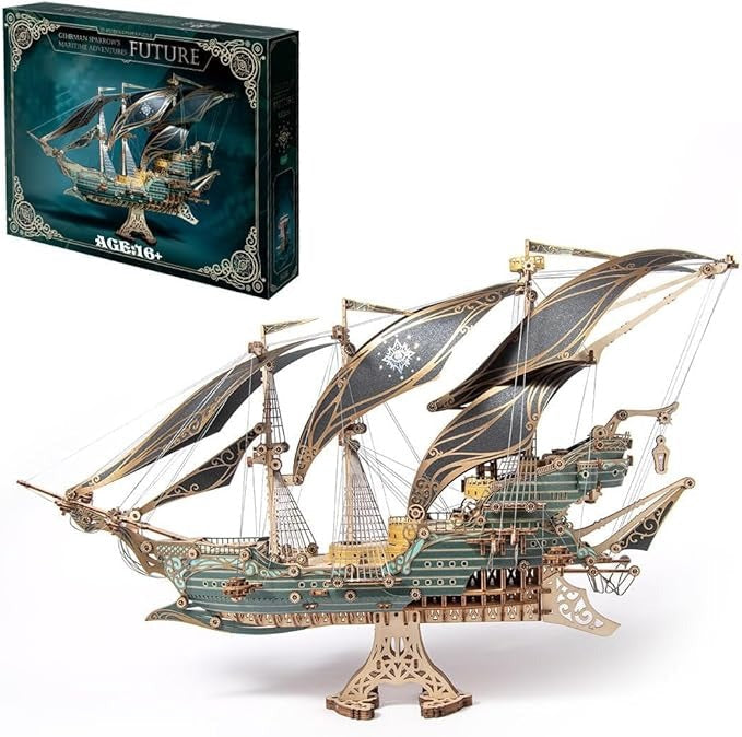 Future Pirate Ship 3D Wooden Puzzle