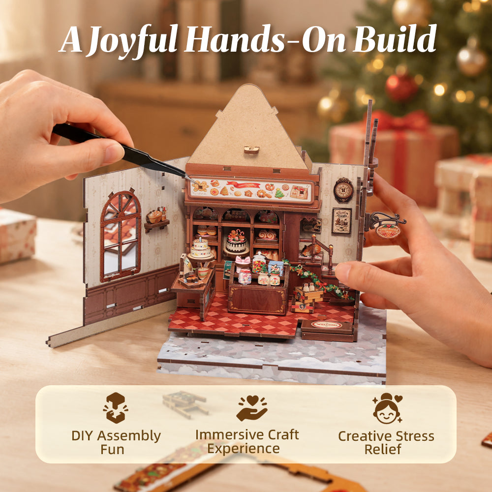 Christmas Gingerbread Cottage DIY Miniature House