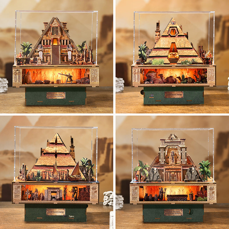 Desert Secret Journey 3D Wooden Music Box