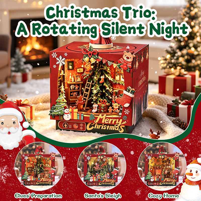 Christmas Triple Scene DIY Miniature House