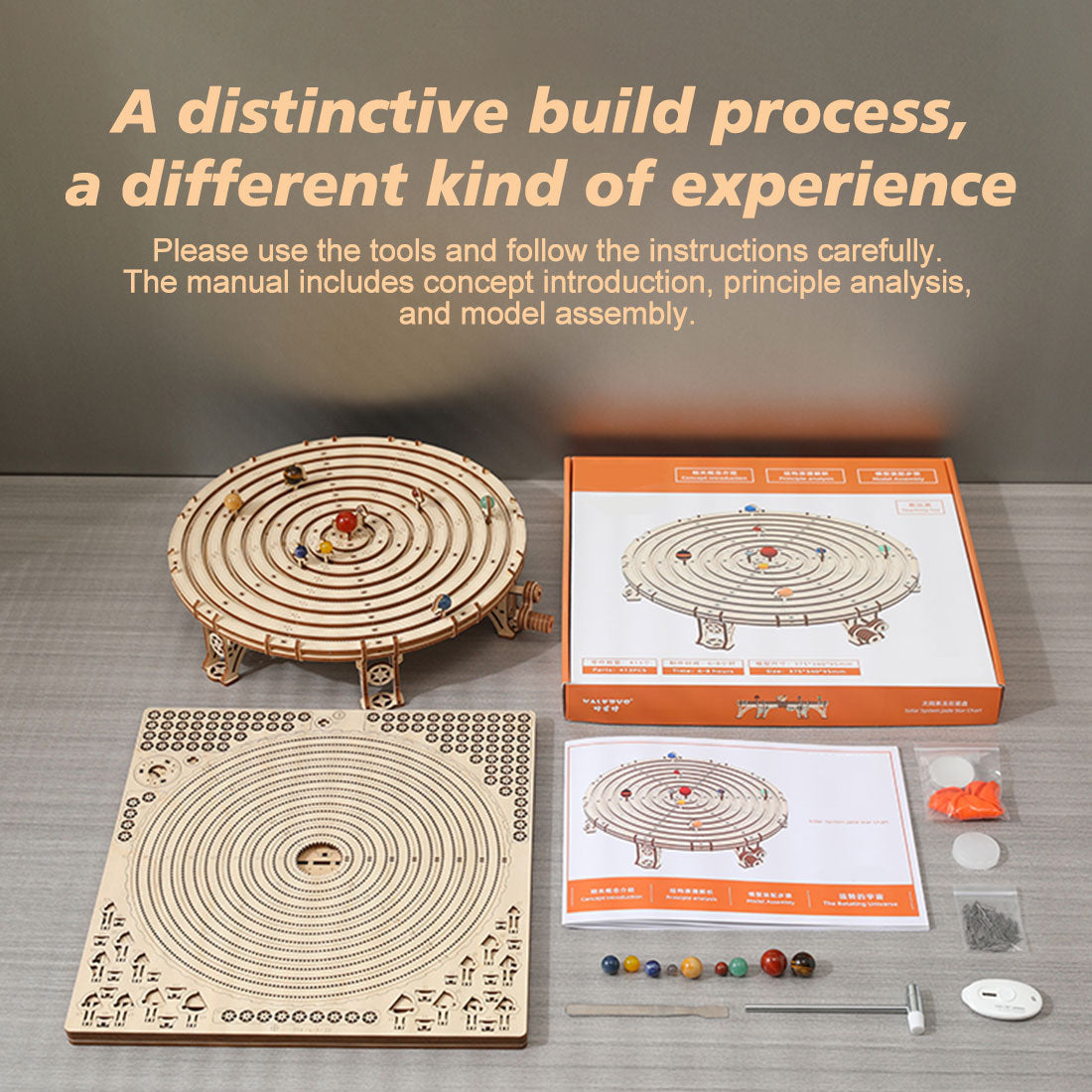 Mechanical Orrery Solar System 3D Wooden Kit