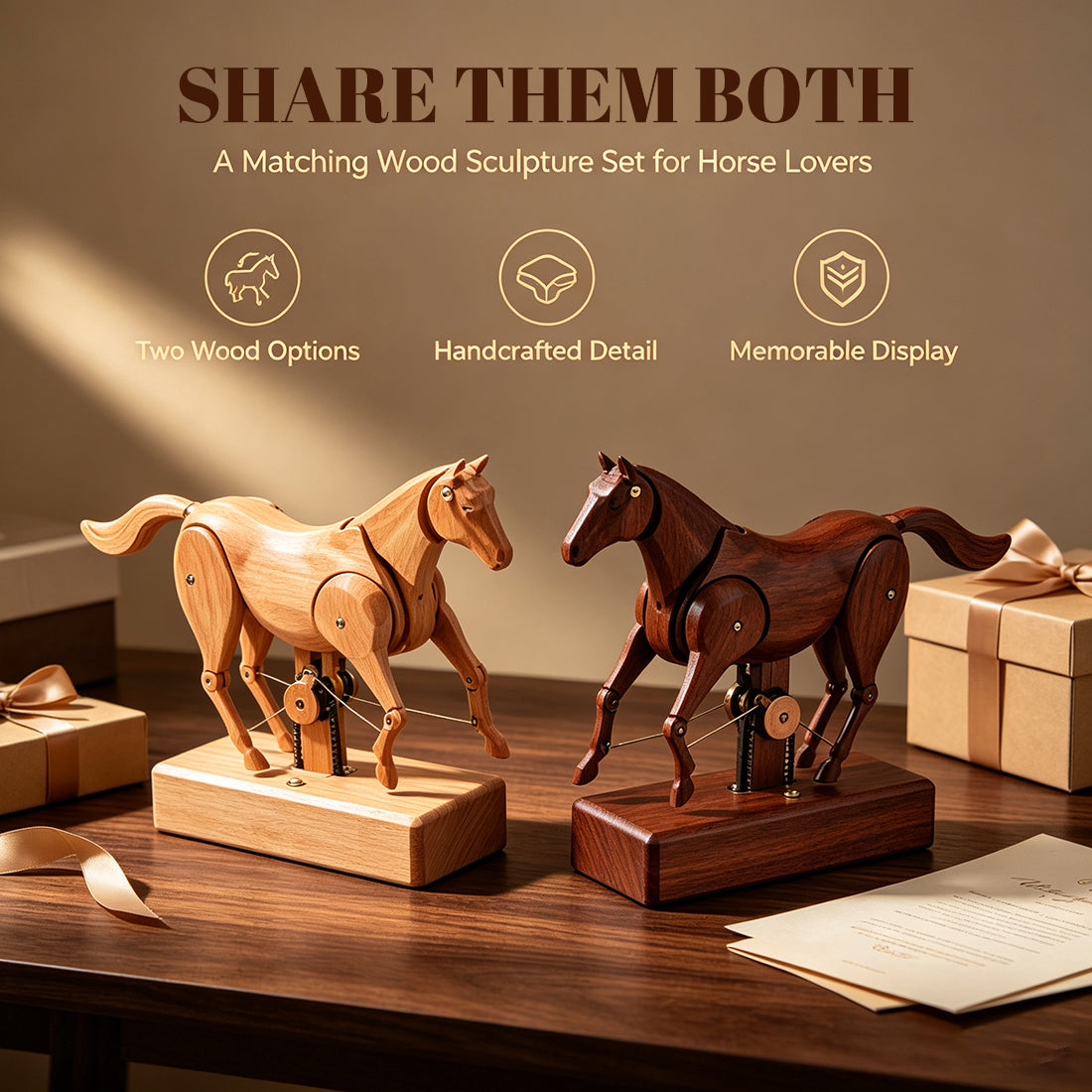 Mechanical Automaton Handcrafted Dynamic Horse Model