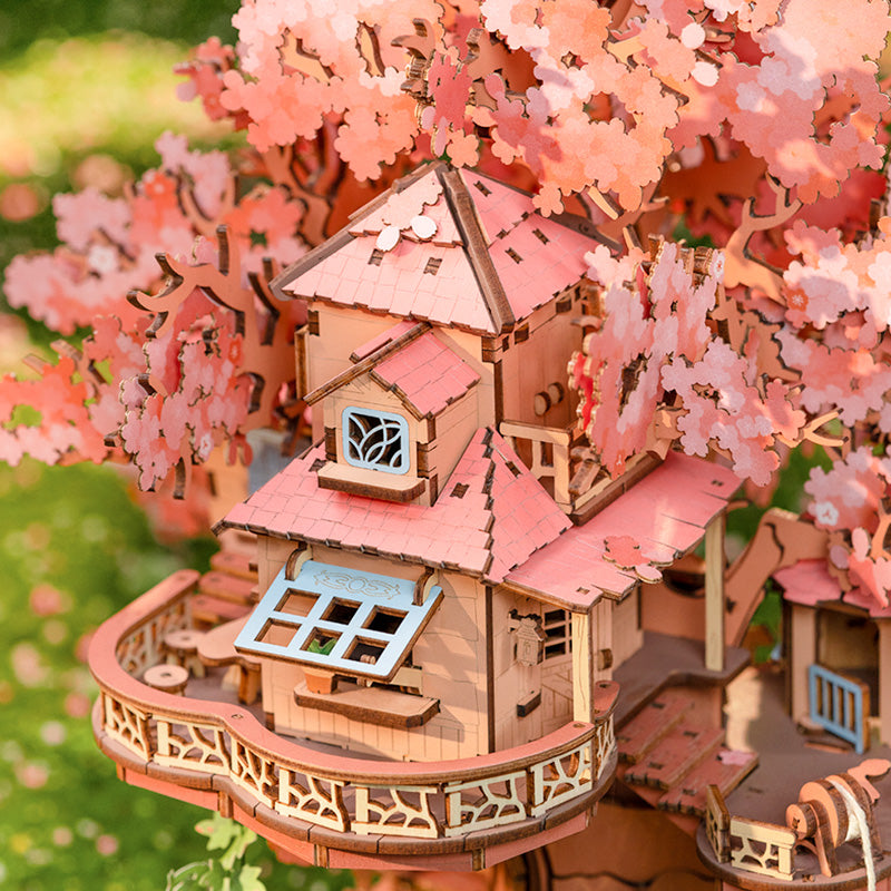 Sakura Tree House DIY Wooden 3D Puzzle