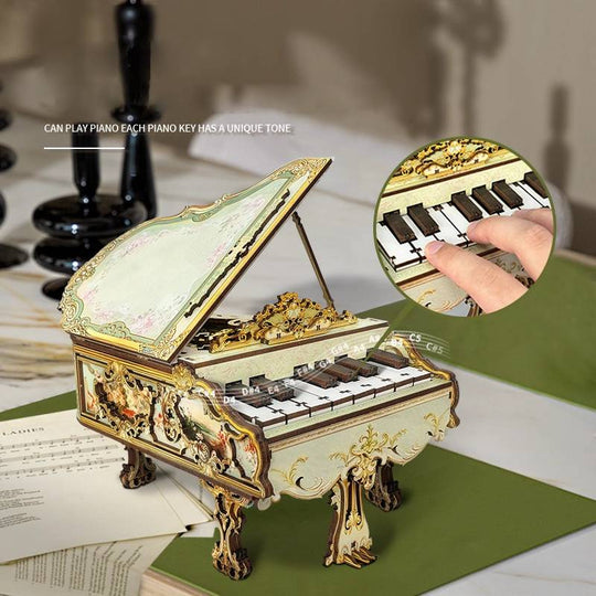 Vintage Piano 3D Wooden Puzzle