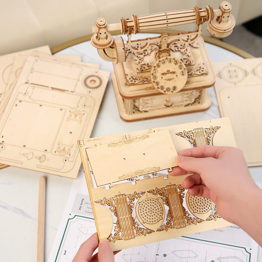 Vintage Telephone 3D Wooden Puzzle