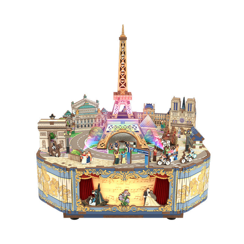 Romantic Paris DIY Rotating Music Box Kit