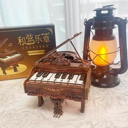 Vintage Piano 3D Wooden Puzzle