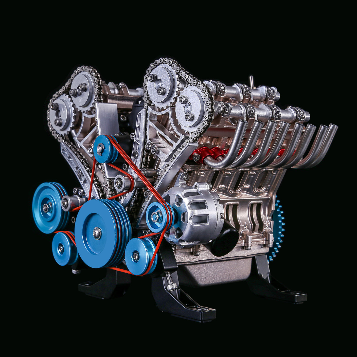 V8 Mechanical Metal Assembly DIY Car Engine Model Kit
