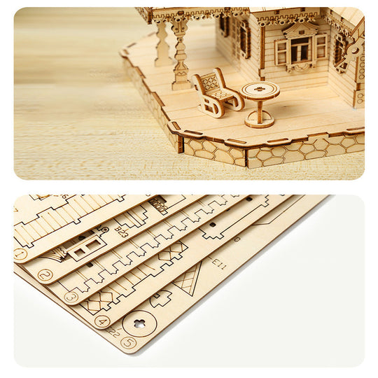 Retro Villa 3D Wooden Puzzle
