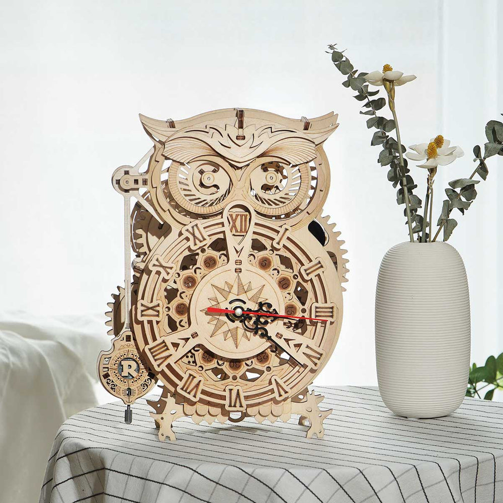 Owl Clock Gears 3D Wooden Puzzle