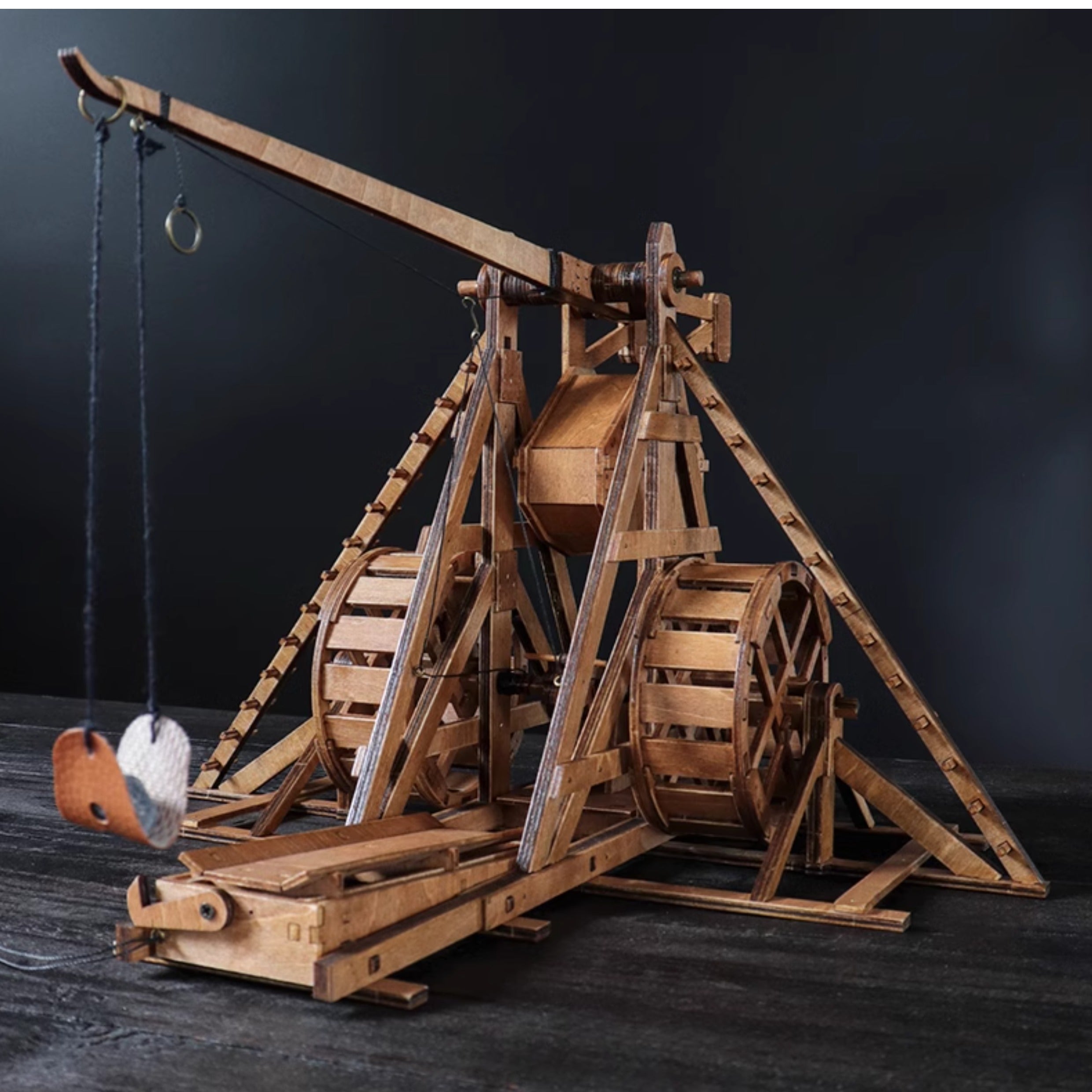 Counterweighted Rock Thrower 3D Wooden Puzzle