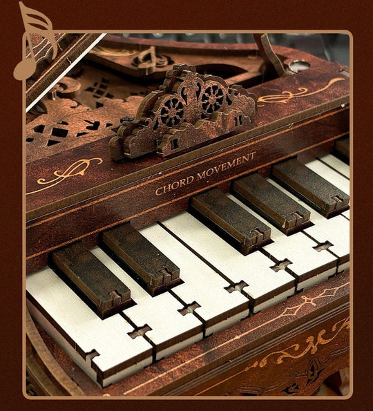 Vintage Piano 3D Wooden Puzzle