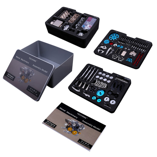 V8 Mechanical Metal Assembly DIY Car Engine Model Kit