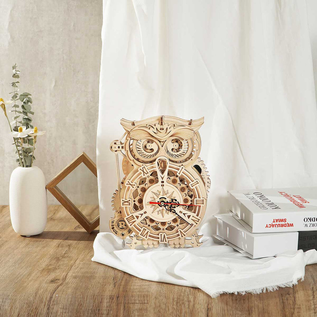 Owl Clock Gears 3D Wooden Puzzle