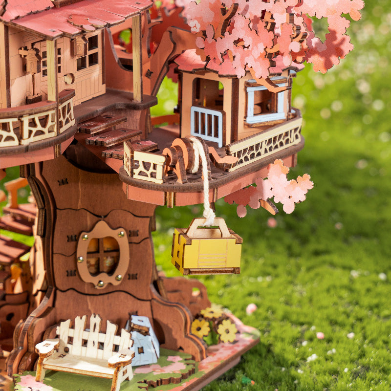 Sakura Tree House DIY Wooden 3D Puzzle