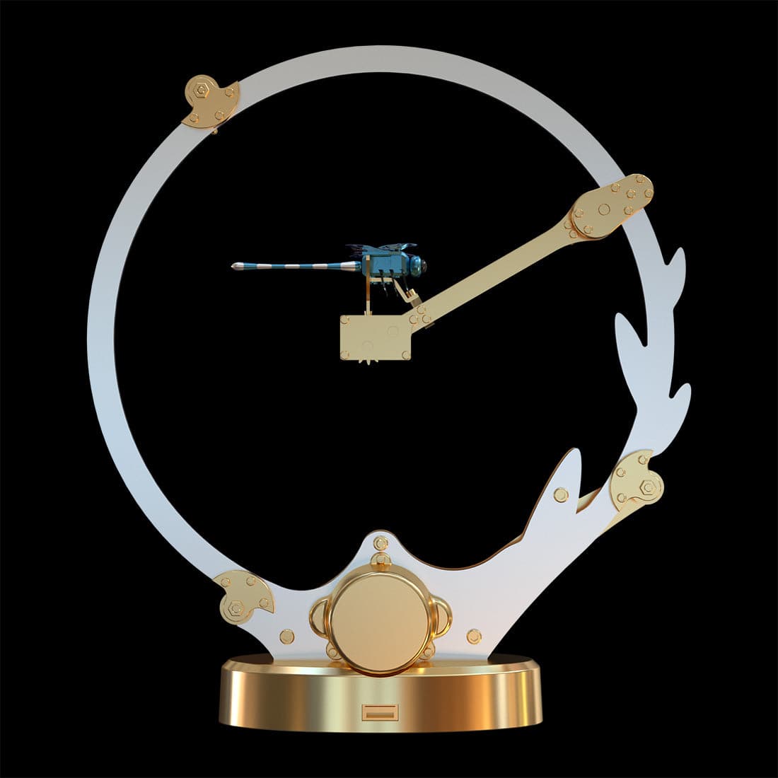 Flying Dragonfly Kinetic Sculpture 3D Metal Model DIY Kits