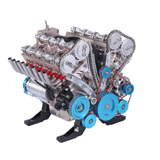 V8 Mechanical Metal Assembly DIY Car Engine Model Kit