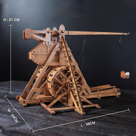 Counterweighted Rock Thrower 3D Wooden Puzzle