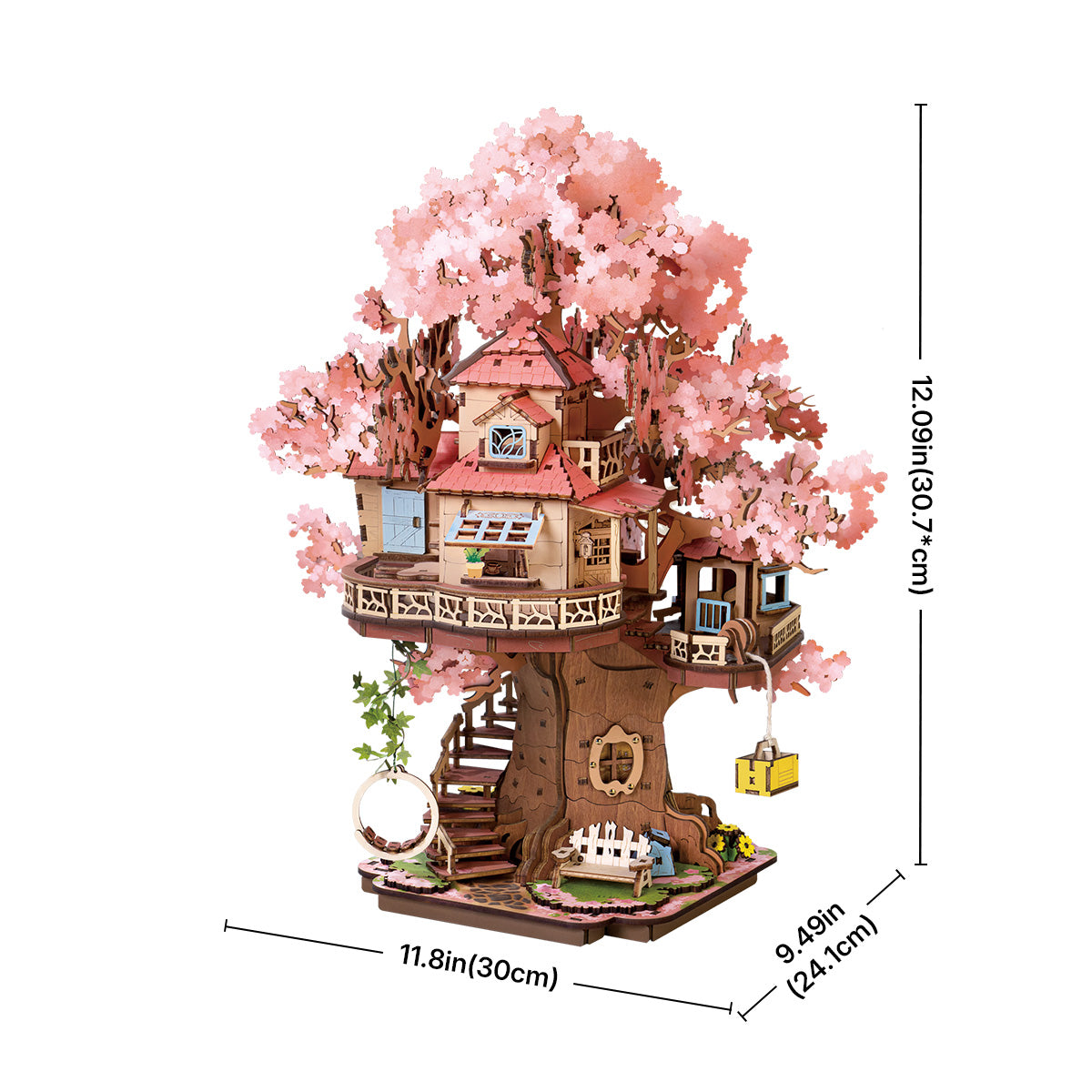 Sakura Tree House DIY Wooden 3D Puzzle
