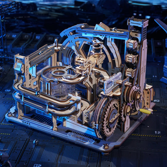 Marble Spaceport Marble Run 3D Wooden Puzzle