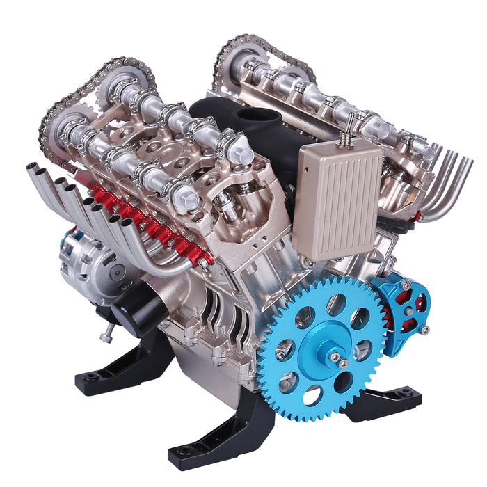 V8 Mechanical Metal Assembly DIY Car Engine Model Kit