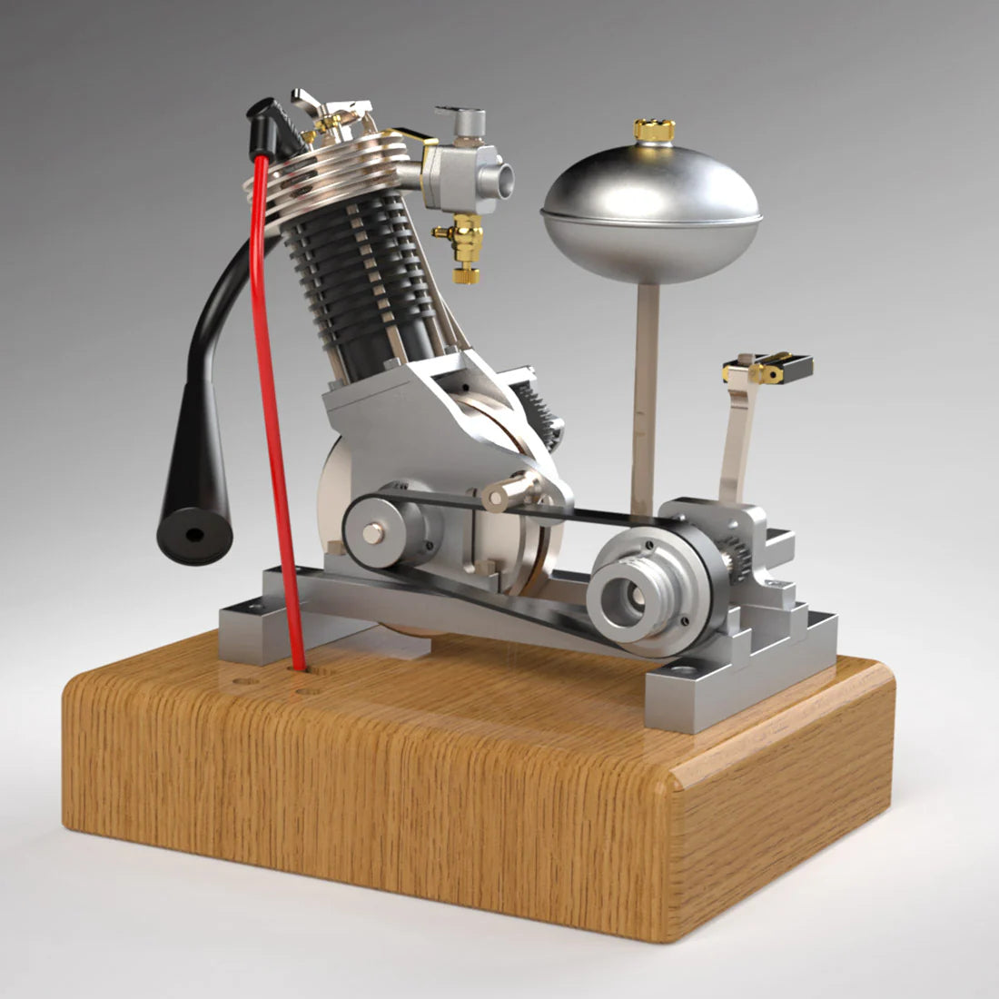 Hoglet V1 Single-Cylinder 4-Stroke Gasoline Realistic Motorcycle Internal Combustion Engine with Kick Start
