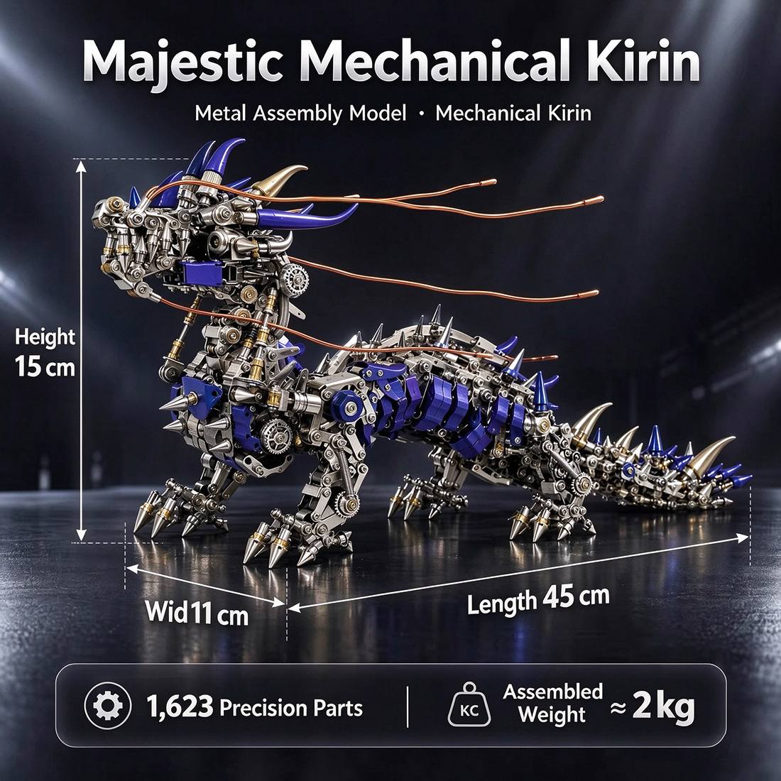 Qilin Mechanical Metal Model Kit(1623PCS)