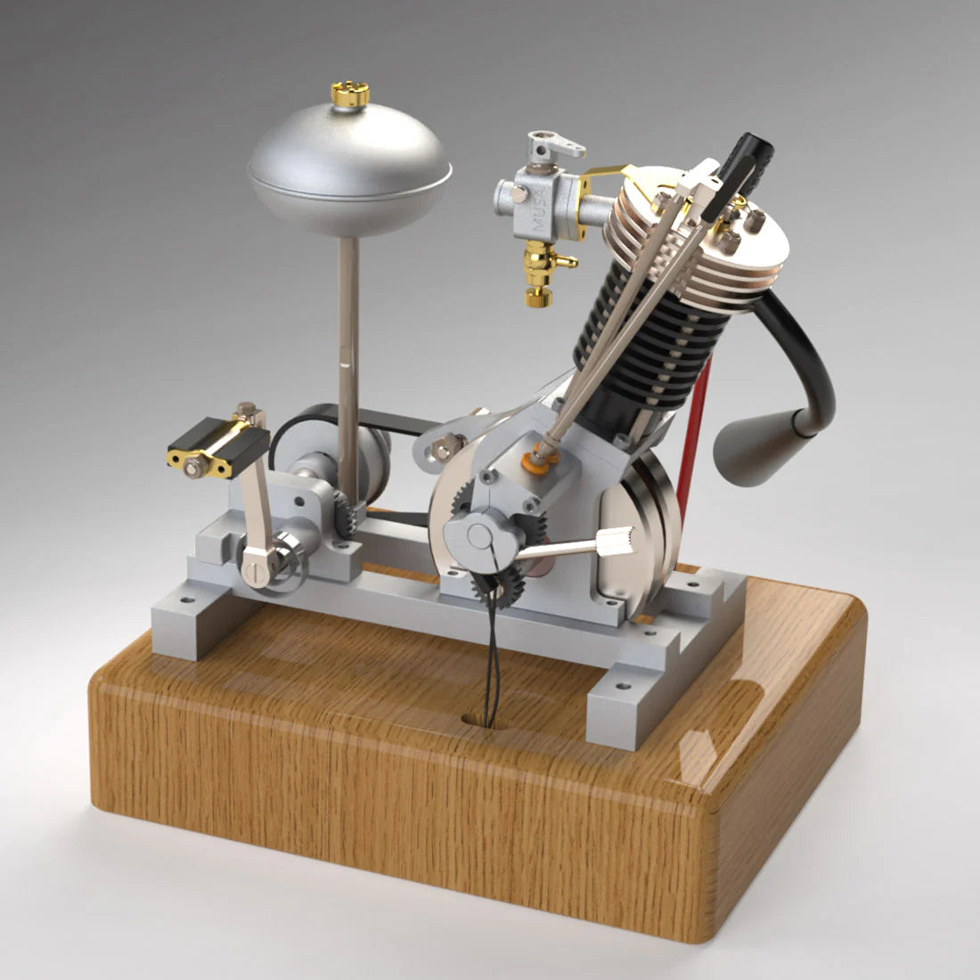 Hoglet V1 Single-Cylinder 4-Stroke Gasoline Realistic Motorcycle Internal Combustion Engine with Kick Start